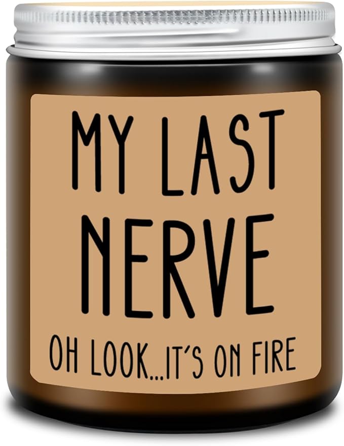 My Last Nerve Candle - Funny gag gift product image